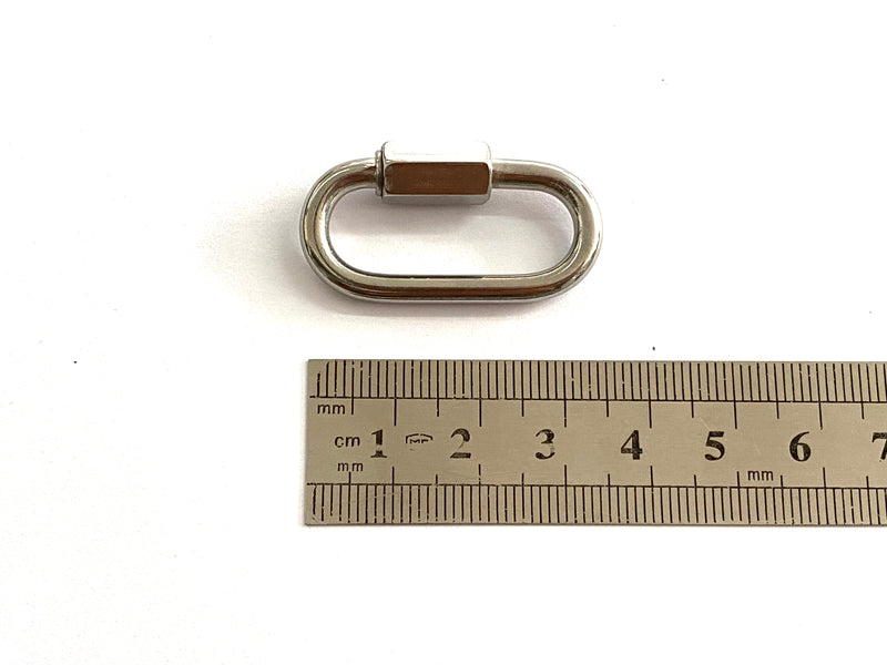 Oval, Screw Lock, Stainless Steel