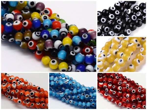 Evil Eye, Beads, Ojo, 6mm