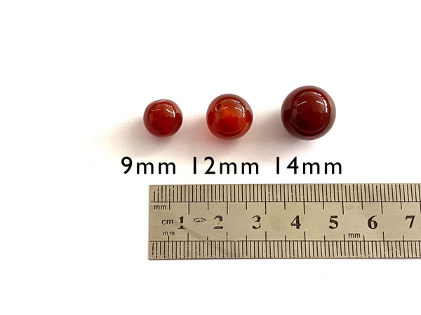 Piedra Carnelian, Beads, 9-12-14mm