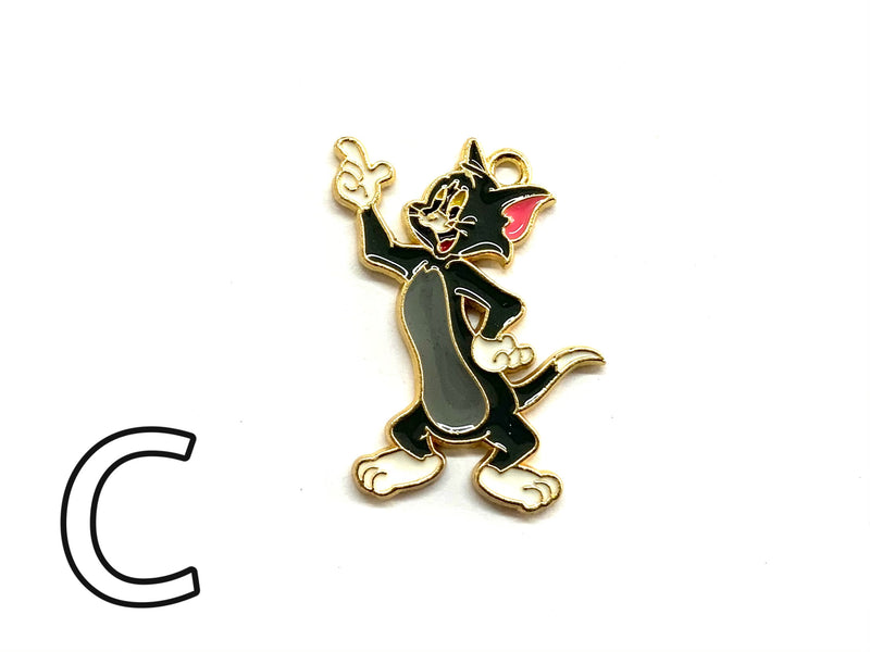 Gato, Ratón, Enamel, Charm