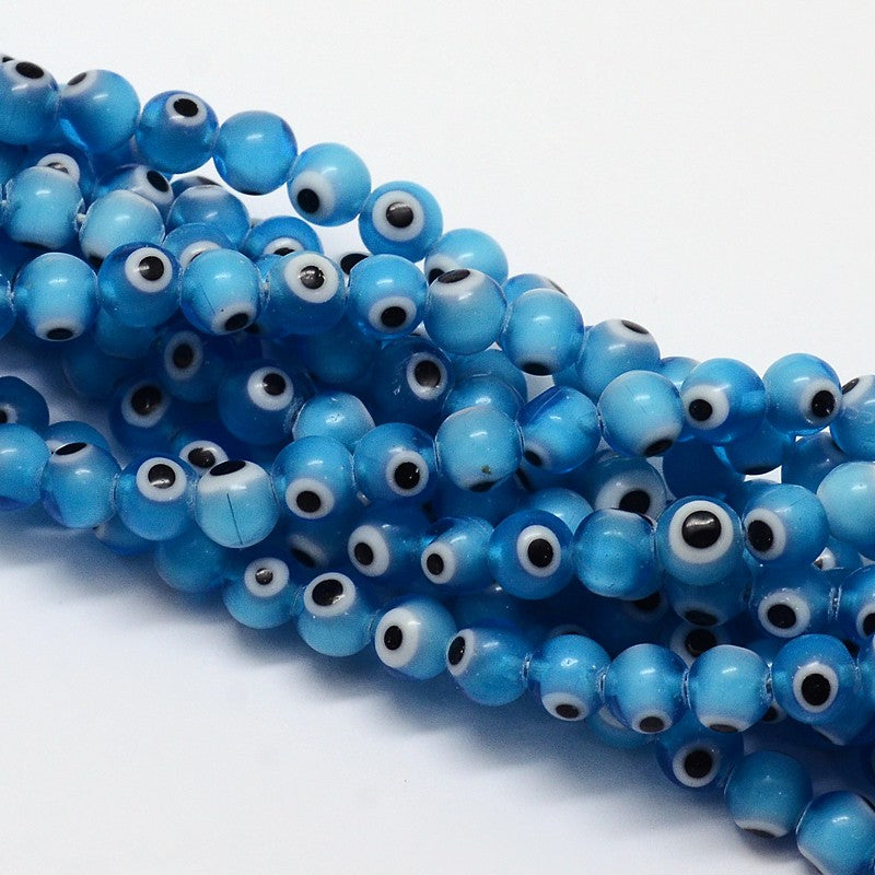 Evil Eye, Beads, Ojo, 6mm