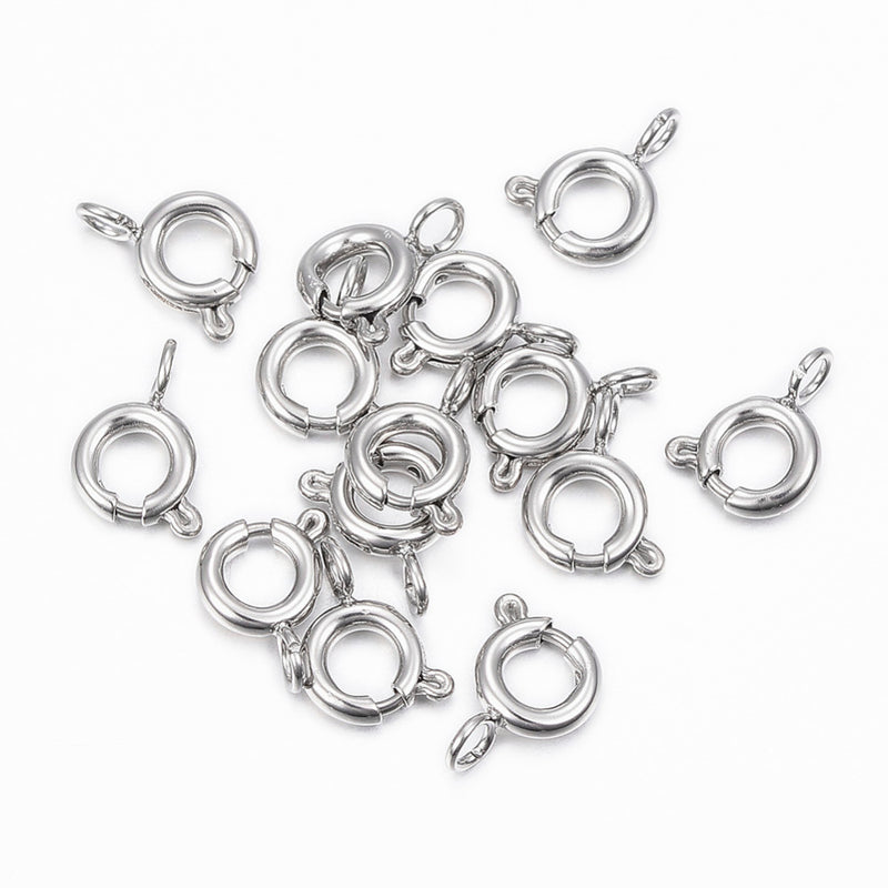 Circular Clasp, Hoop, Stainless Steel