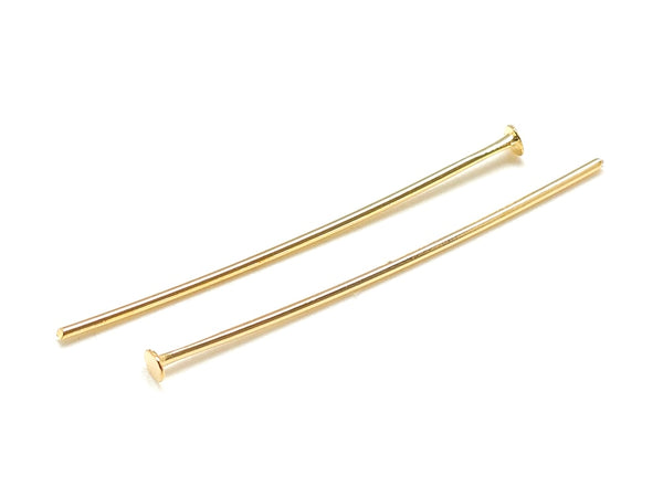 Head Pins, Enchapado, 50x0.8mm