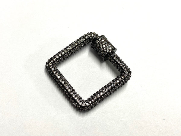 Square Clasp, Screw, Rhinestone