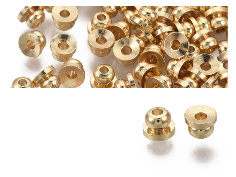 Spacer, Cap, 18k Plating