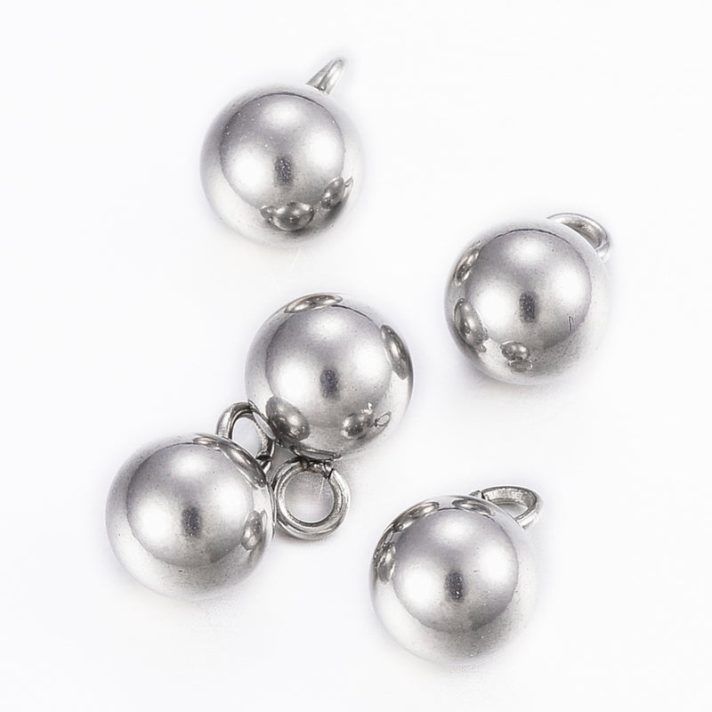 Bola, Charm, Stainless Steel