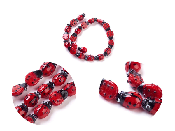 Ladybug, Mariquita, Beads