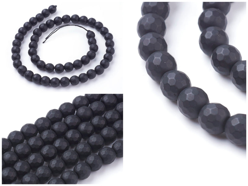 Synthetic Stone, Matte, Faceted, 6-8mm