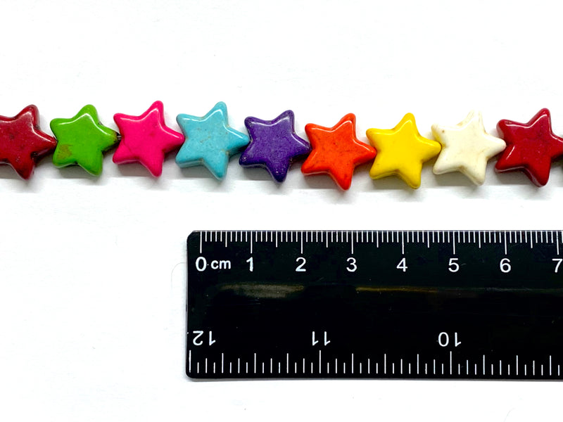 Estrella, Piedra Turquesa, 15mm, Beads