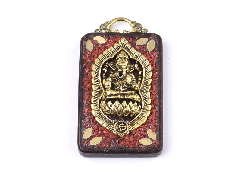 Tibetano, Pendant, Elefante, Buddha, Rectangulo