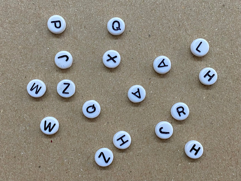 Letras, Acrílico, Beads