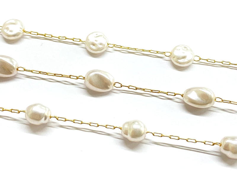 Chain with Pearls, Plated