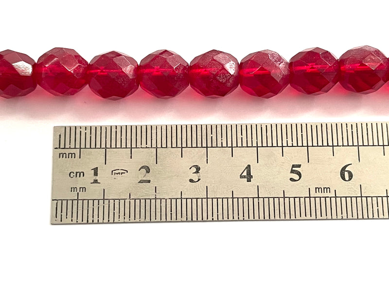 Faceted Round Crystal, 8-10-12mm