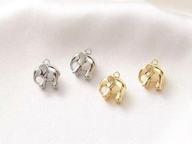 Elefante, Enchapado 18k, Charm