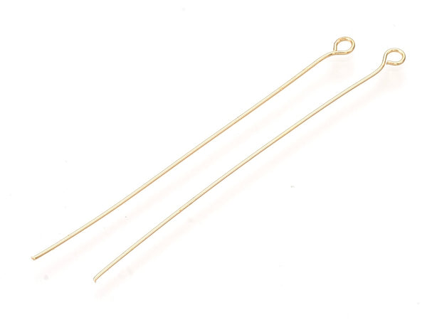 Eye Pins, Enchapado, 50x0.5mm