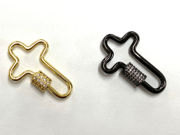 Clasp,Cross,Rhinestone,Screw