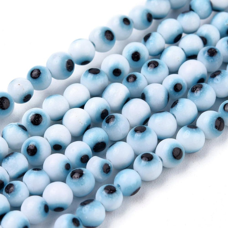 Evil Eye, Beads, Ojo, 4mm