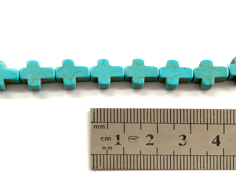 Cross, Turquoise, Beads