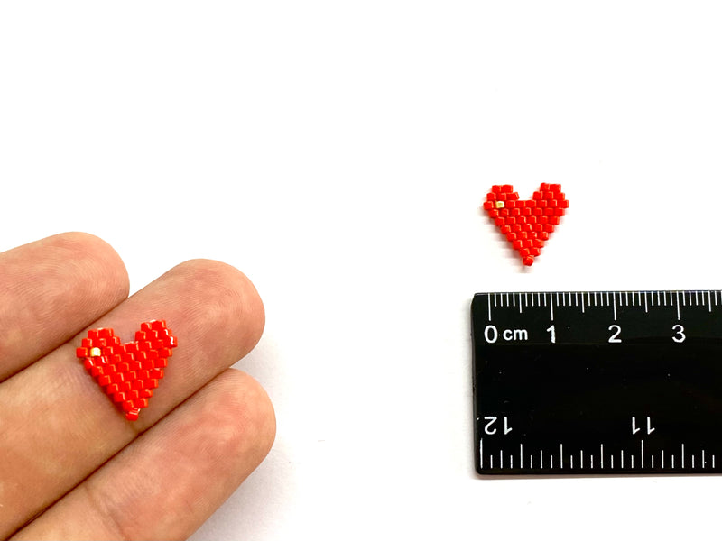 Heart, Connector, Seed Beads, Bead