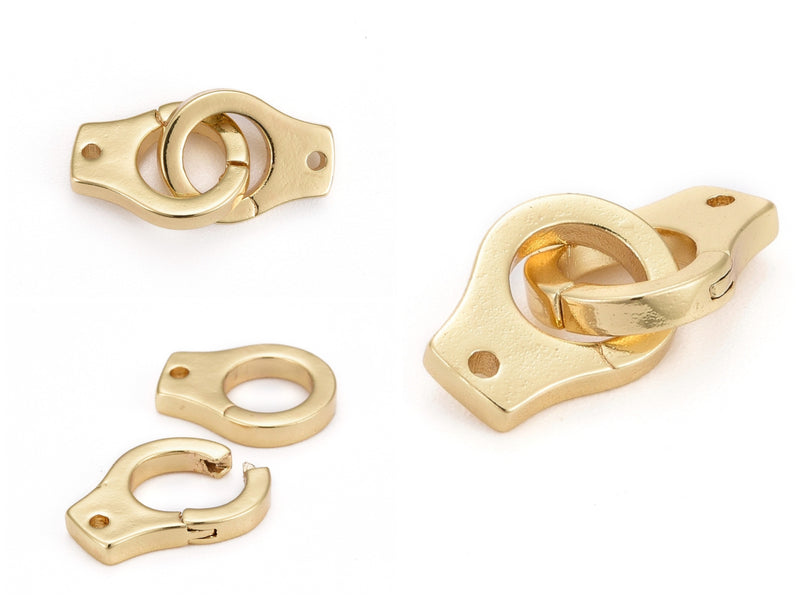 Connector, Handcuffs, 18k Plating