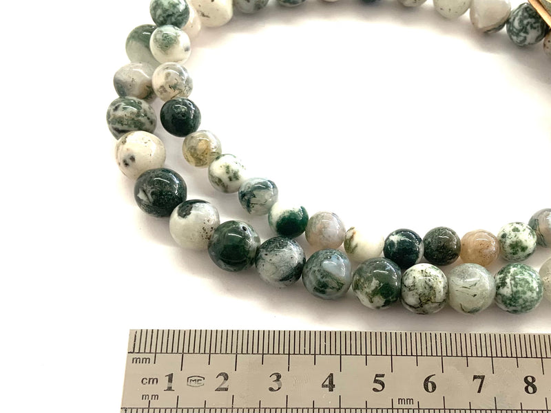 Tree Agate, Matte, 10mm, 8mm