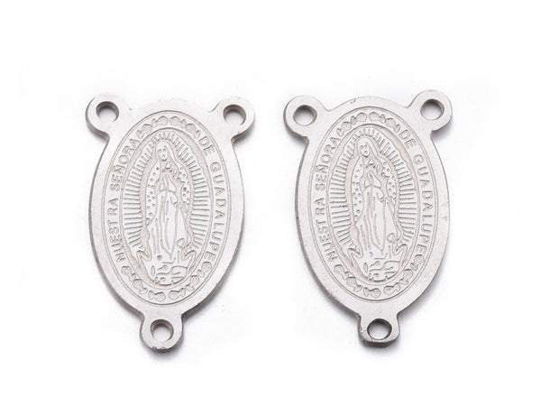 Rosary Connector, Stainless Steel, Virgin