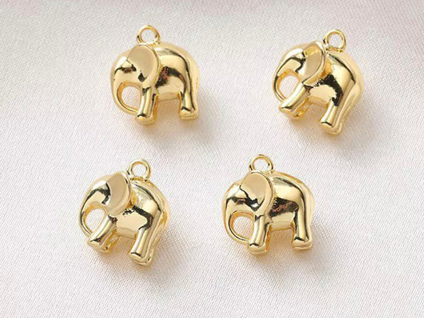 Elefante, Enchapado 18k, Charm