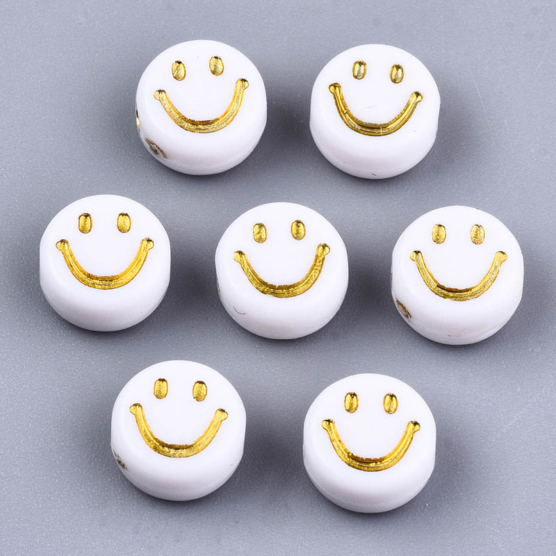 Smile, Emoji, Happy Face, Carita Feliz, Beads