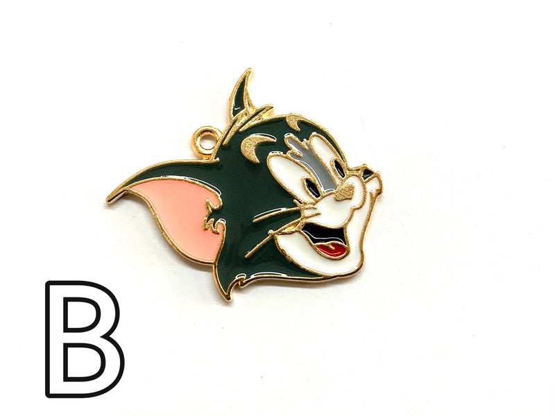 Gato, Ratón, Enamel, Charm