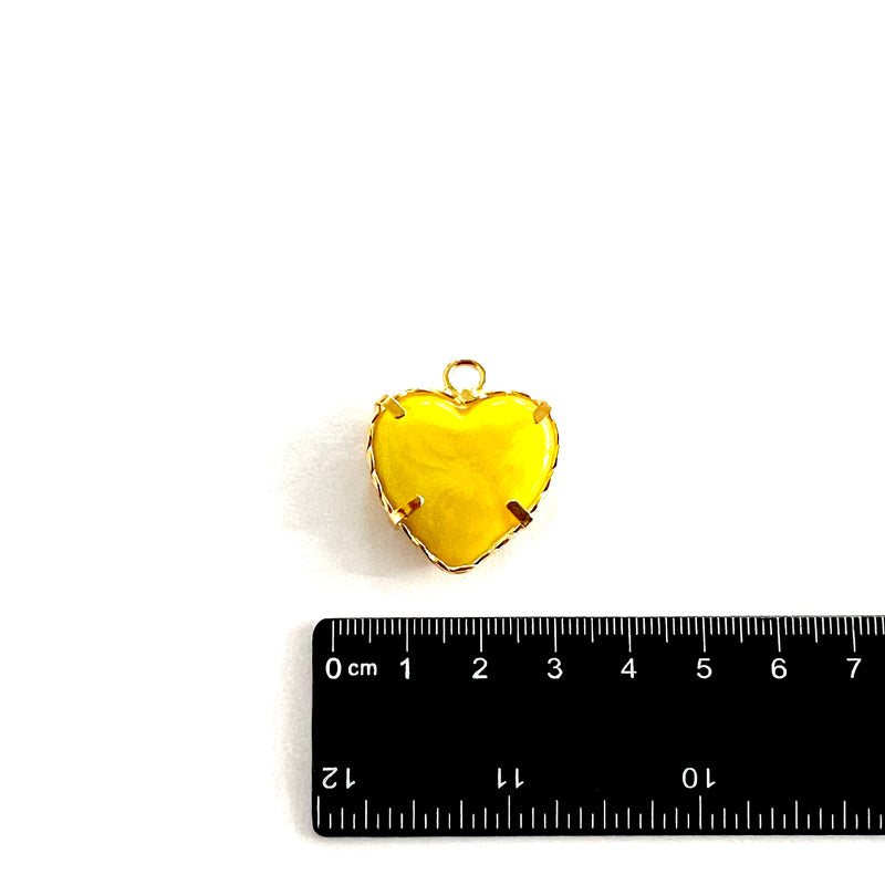 Corazón, Ojo, Enchapado 18k, Cristal Murano, Charm