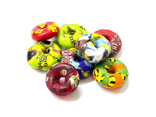 Beads Africanos, Flat, Cristal, 14mm