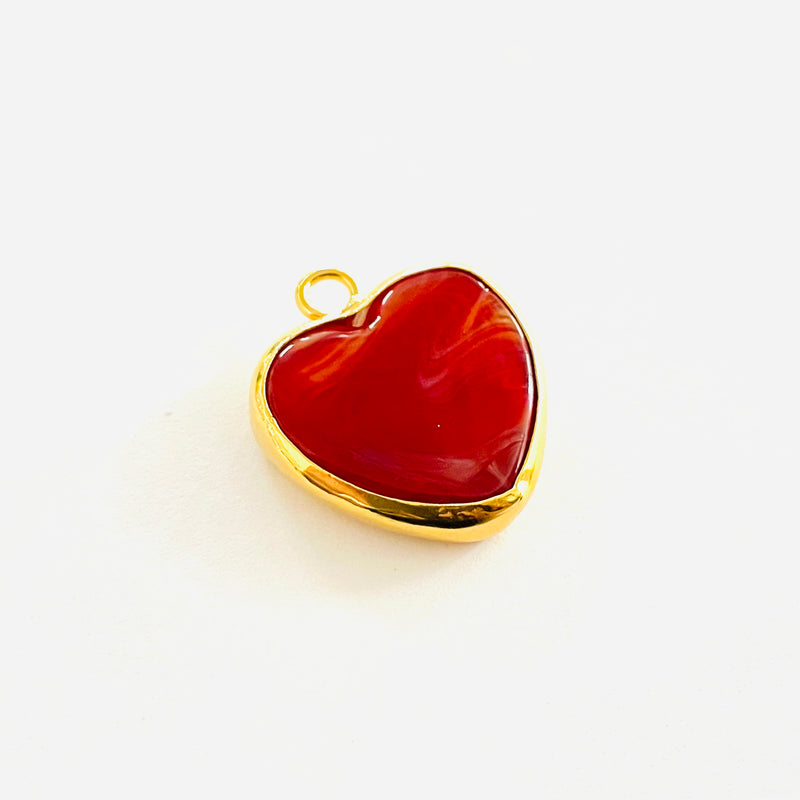 Corazón, Ojo, Enchapado 18k, Cristal Murano, Charm