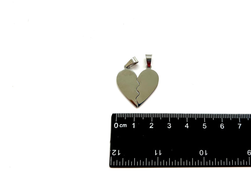 Heart, Couple, Pendant, Stainless Steel