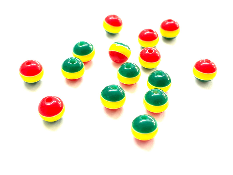 Rasta Beads, 8mm