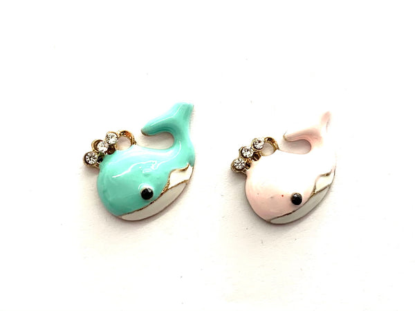 Ballena, Charm, Enamel, Rhinestone