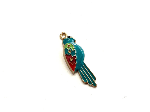 Parrot, Enamel, Charm