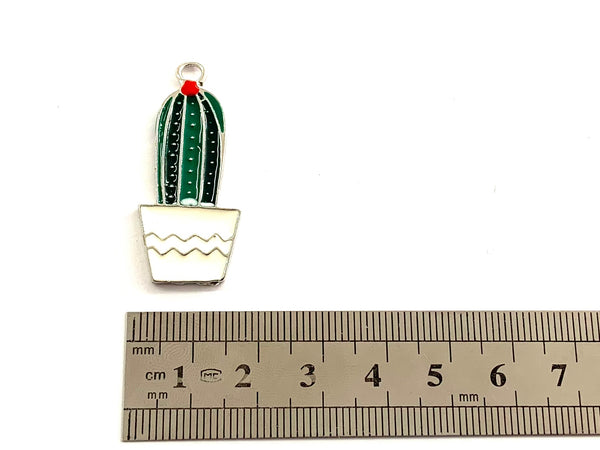 Cactus, Charm, Enamel