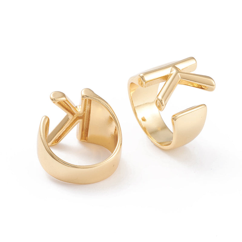 Initial, Rings with Initials, Plated 18k