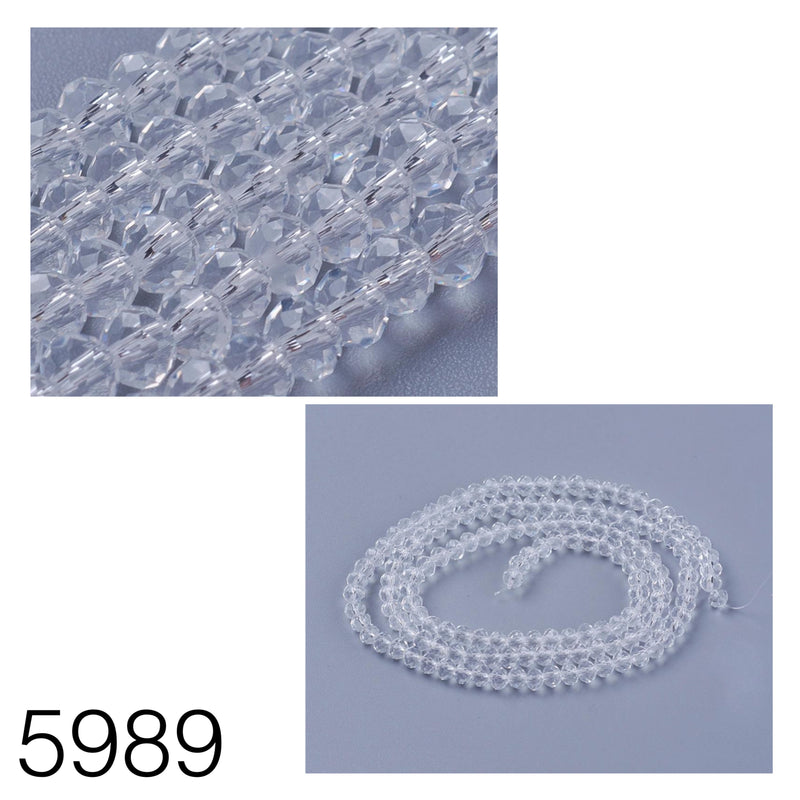 Crystal Rondelle Faceted 4mm*