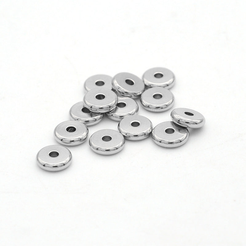 Separador, Disco, Spacer, Beads, Stainless Steel