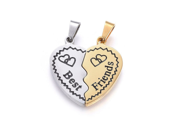 Corazón, Best Friends, Pendant, Stainless Steel