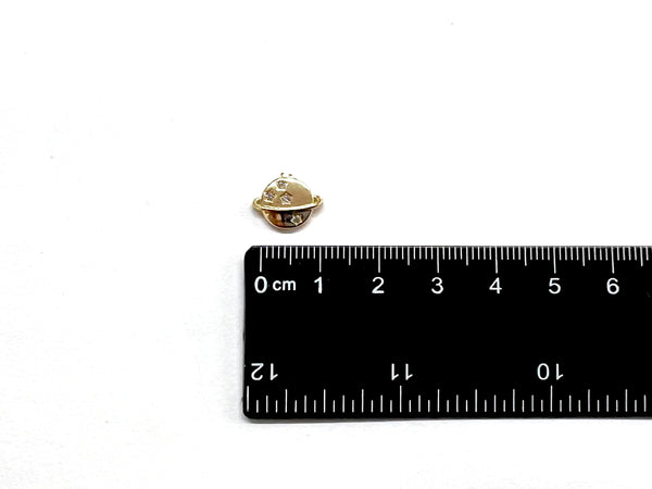 Saturno, Planeta, Enchapado 18k, Charm