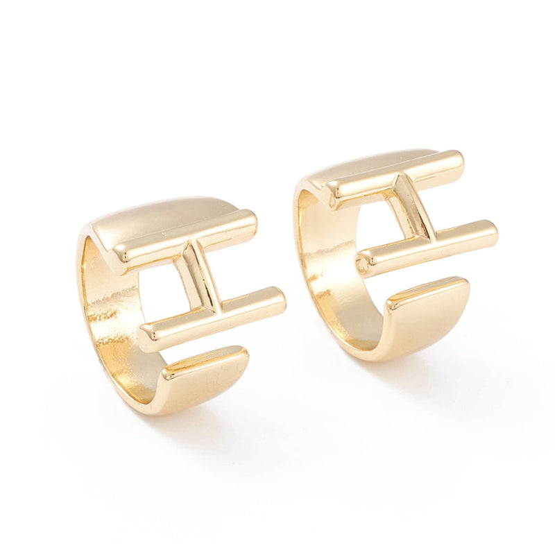 Initial, Rings with Initials, Plated 18k