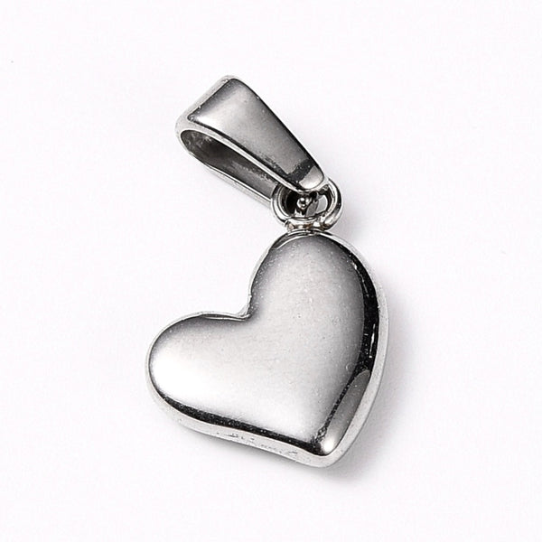 Corazón, Stainless Steel, Charm, Pendant