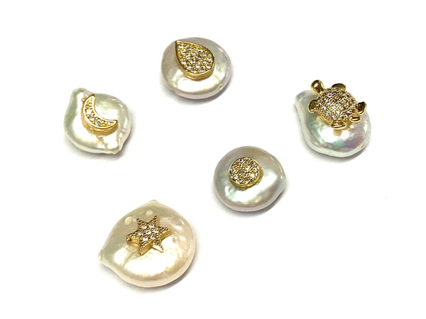 Pearl Bead, Plating, Rhinestone