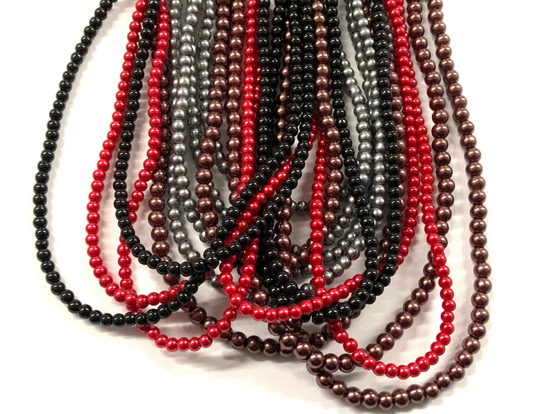 Beads, Plástico, Doble Ristra, 3mm