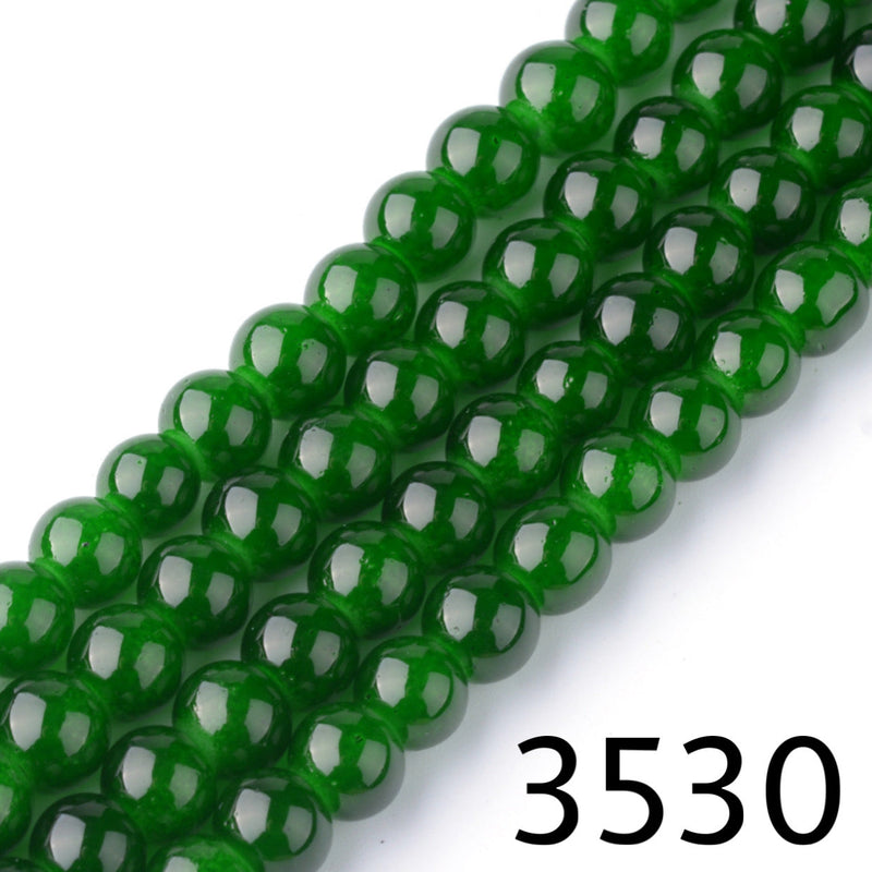 Imitation Jade Crystal Beads, 8mm