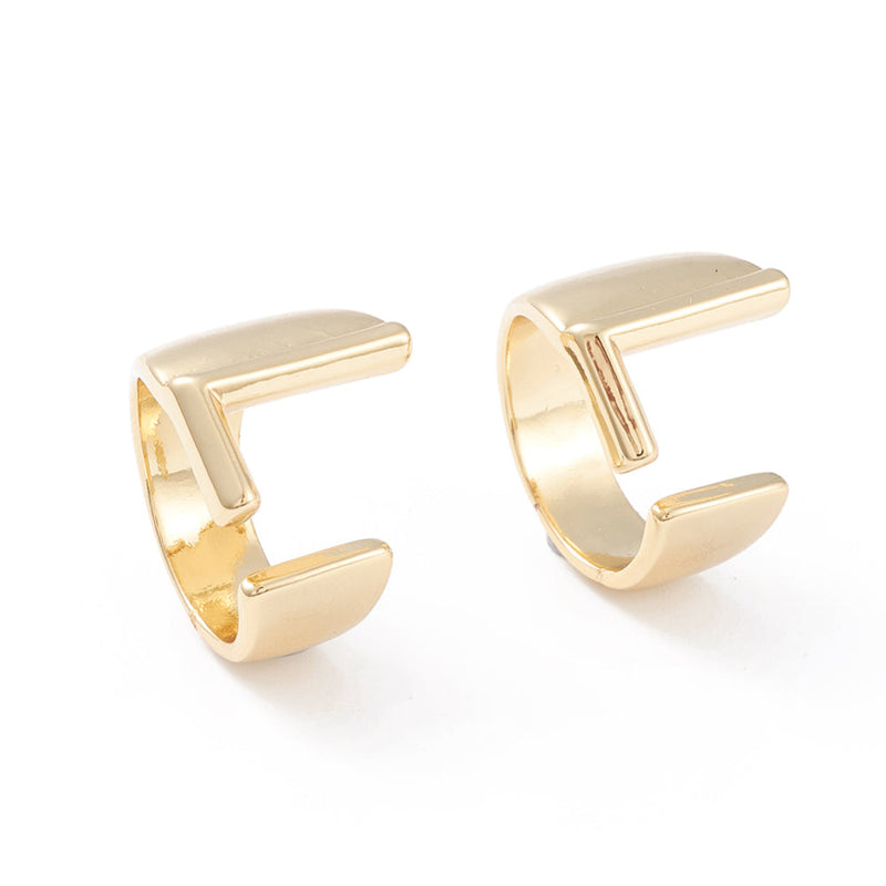 Initial, Rings with Initials, Plated 18k