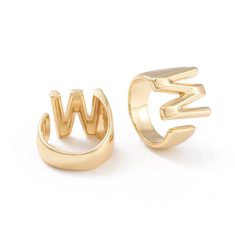 Initial, Rings with Initials, Plated 18k