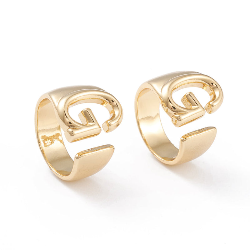 Initial, Rings with Initials, Plated 18k